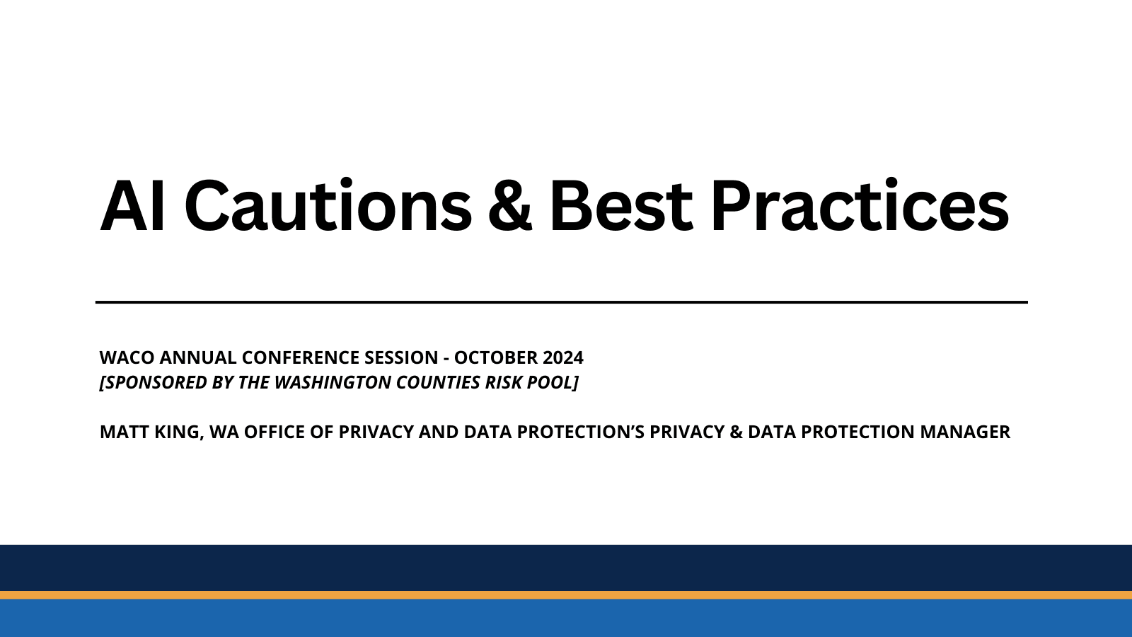 WACO Conference 2024 - AI Best Practices